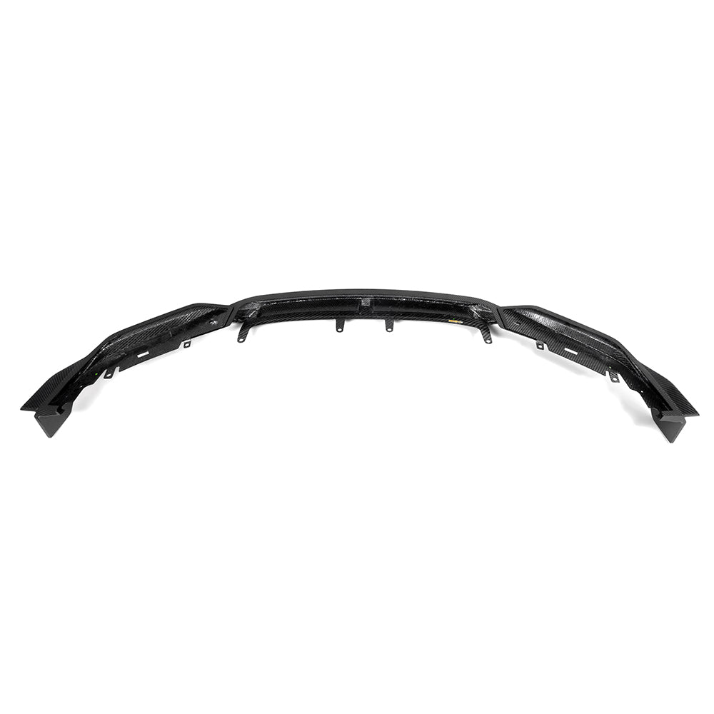 BMW 8 Series G16 Prepreg Carbon Fibre Front Lip with dual side winglets - aggressive aero upgrade