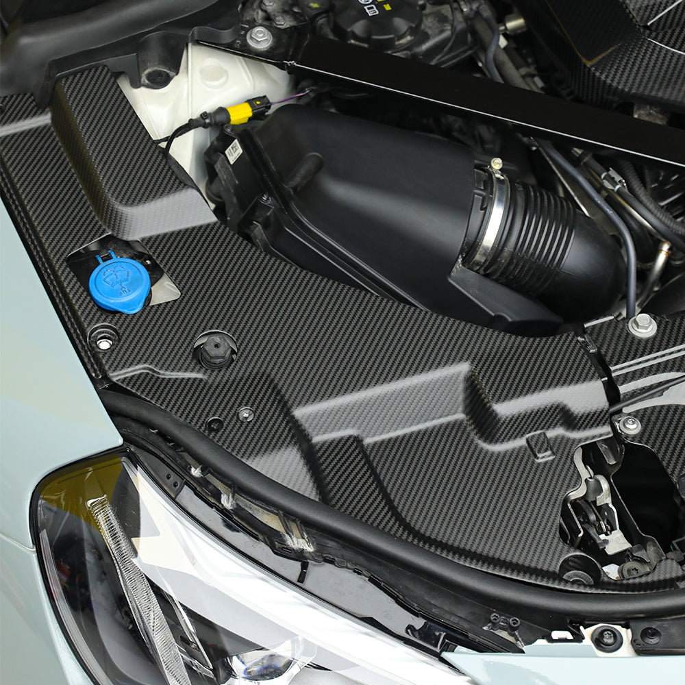 BMW M2 G87 Prepreg Carbon Fibre Engine Bay Trim Set - motorsport-inspired underbonnet upgrade