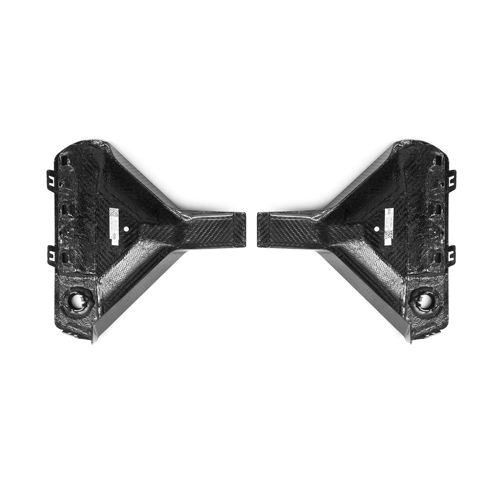 BMW M2 G87 Carbon Fibre Rear Bumper Inserts - prepreg gloss finish OEM fitment