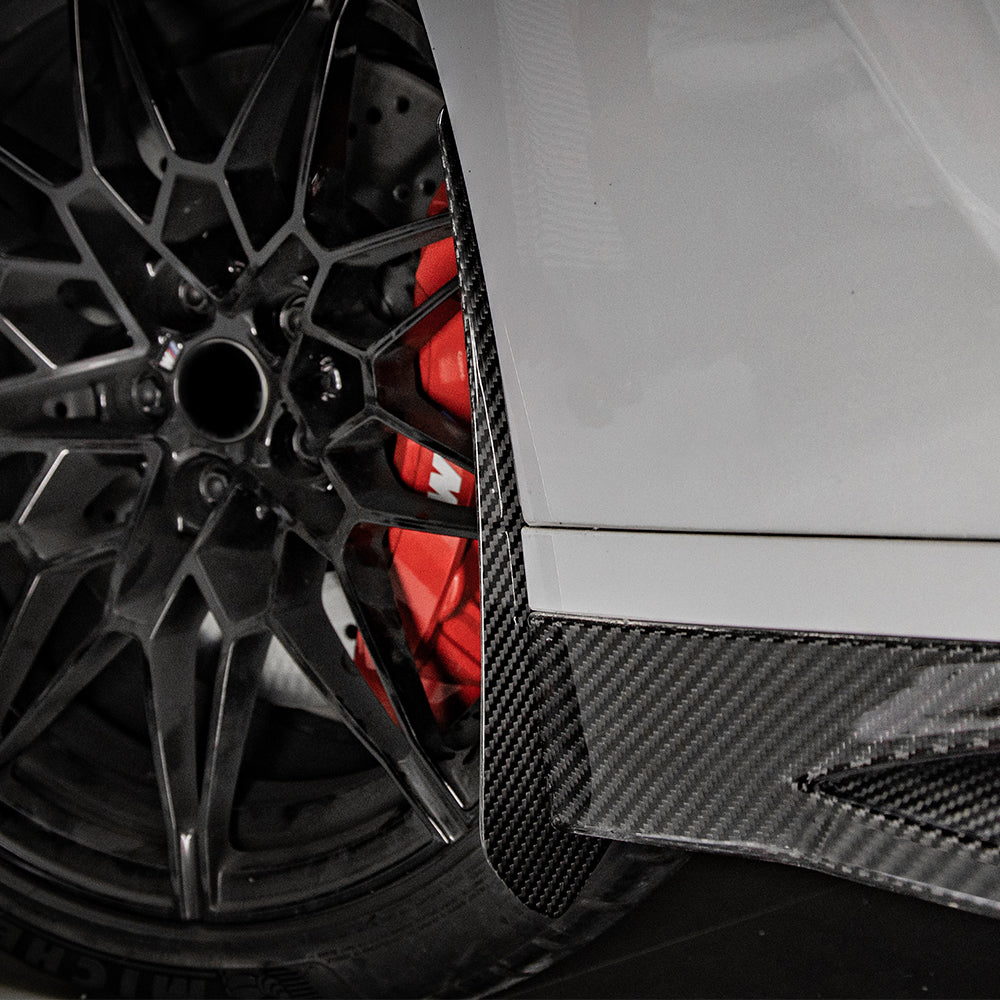 BMW M3 G80 Prepreg Carbon Fibre Front Mud Flaps - OEM fitment direct bolt-on upgrade