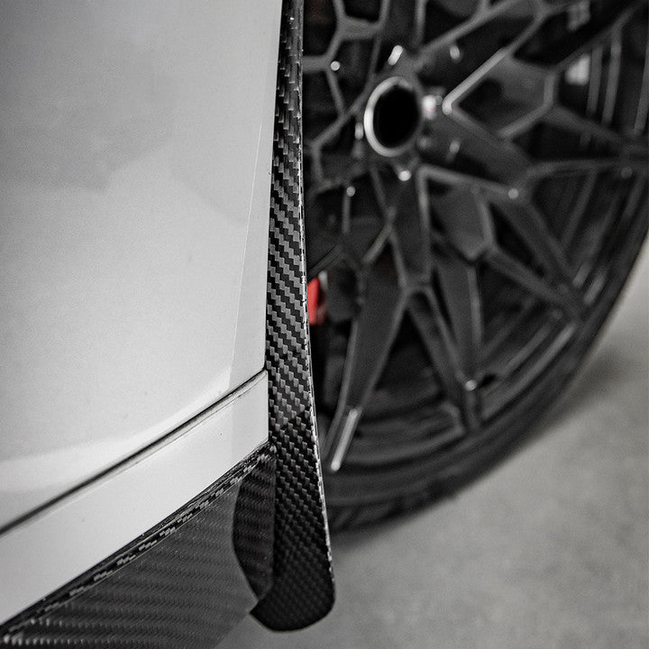 BMW M3 G80 Prepreg Carbon Fibre Front Mud Flaps - OEM fitment direct bolt-on upgrade