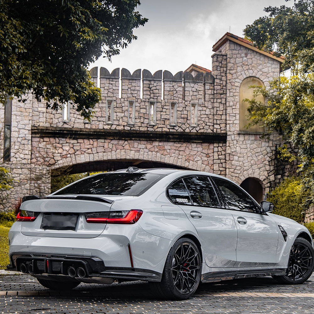 BMW M3 G80 Prepreg Carbon Fibre Side Skirts - aggressive dual-layer aerodynamic upgrade