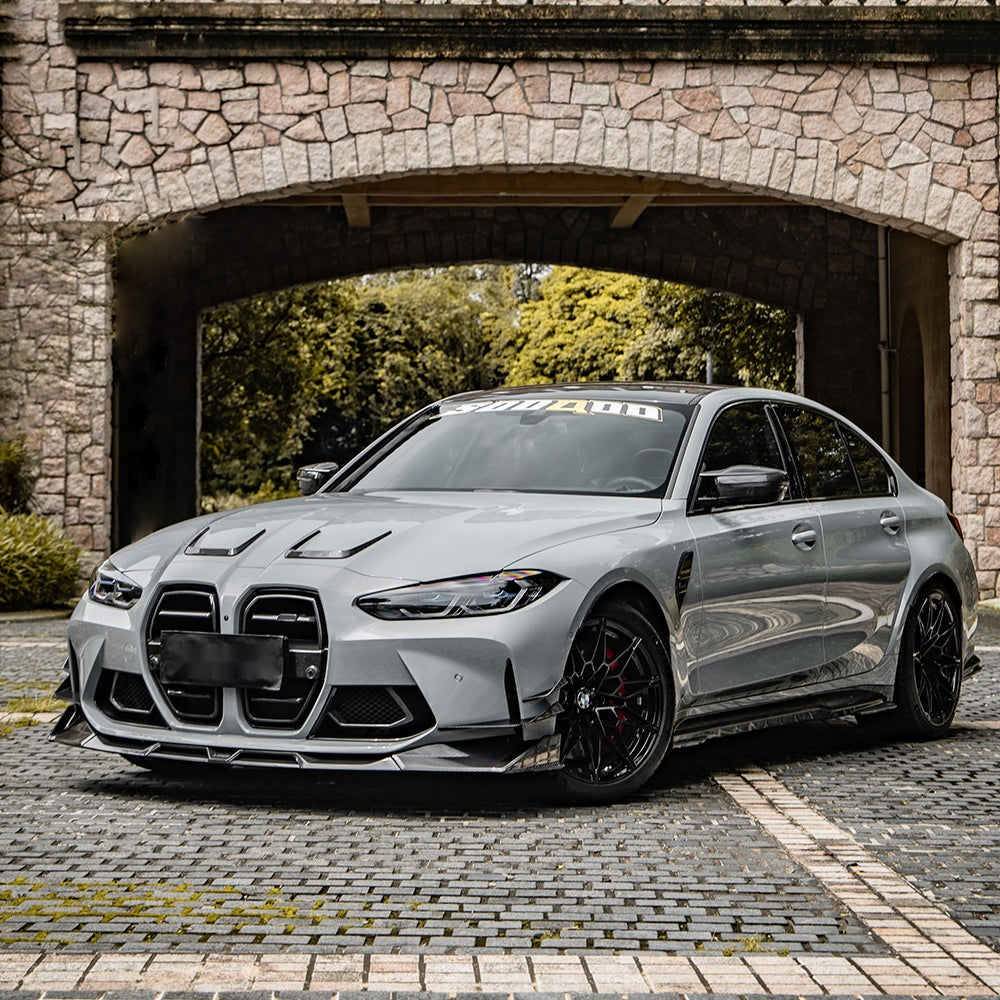 BMW M3 G80 Prepreg Carbon Fibre Side Skirts - aggressive dual-layer aerodynamic upgrade