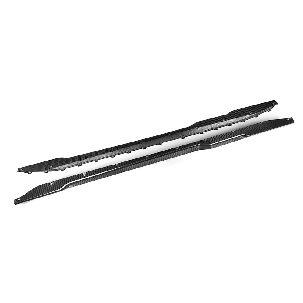 BMW M3 G80 Prepreg Carbon Fibre Side Skirts - aggressive dual-layer aerodynamic upgrade