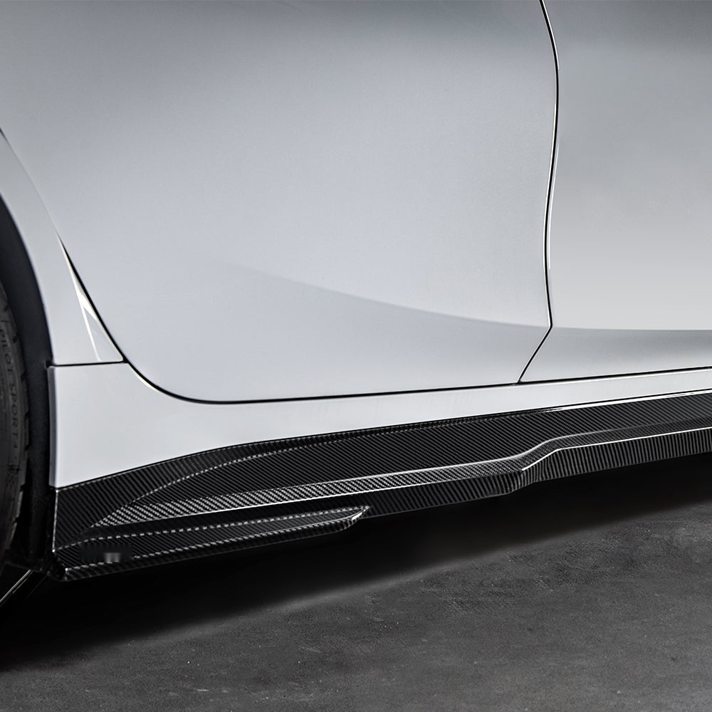 BMW M4 G82 Prepreg Carbon Fibre Side Skirts - aggressive dual-layer sculpted profile upgrade