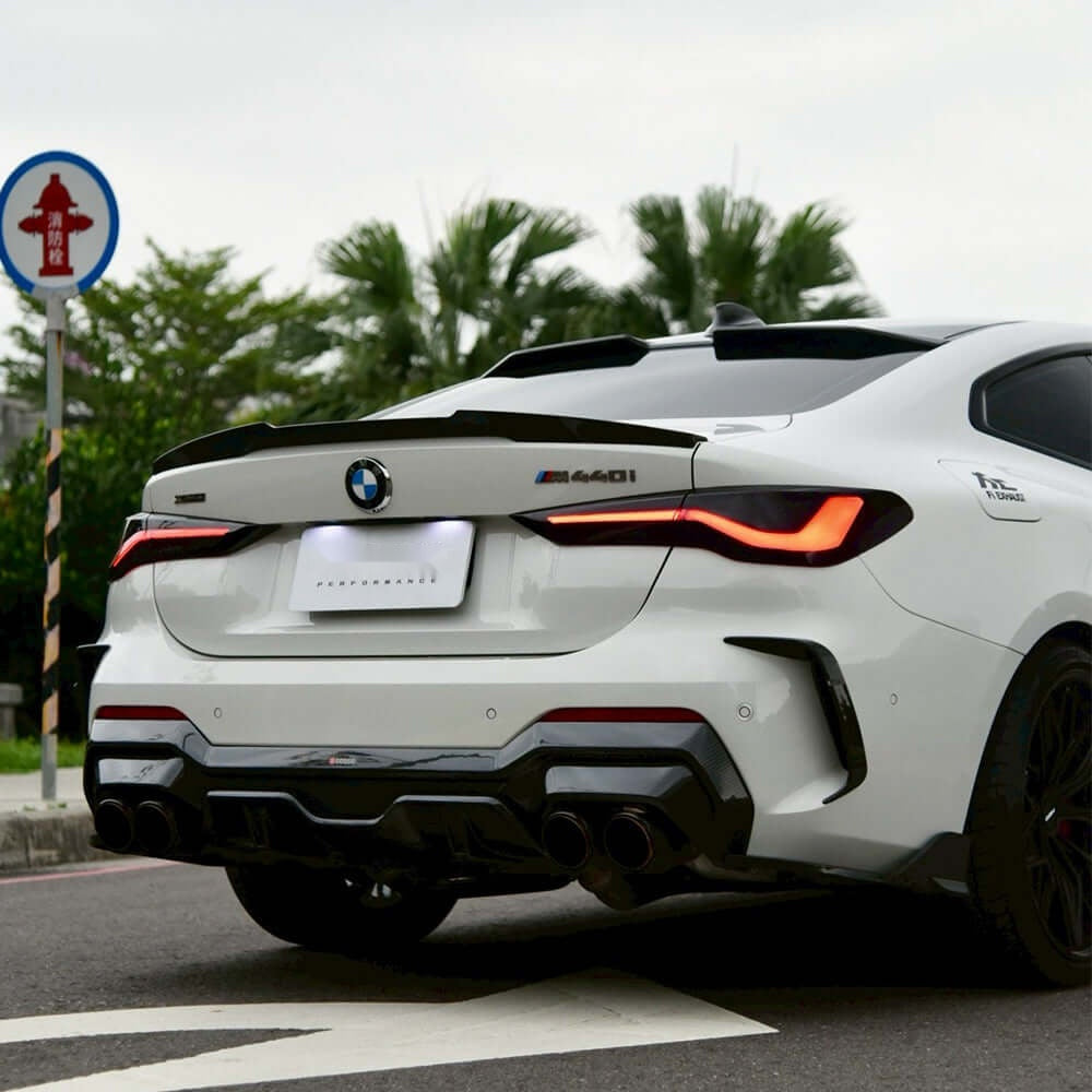 BMW M4 G82 Carbon Fibre Top Spoiler - prepreg dry carbon track-inspired rear upgrade