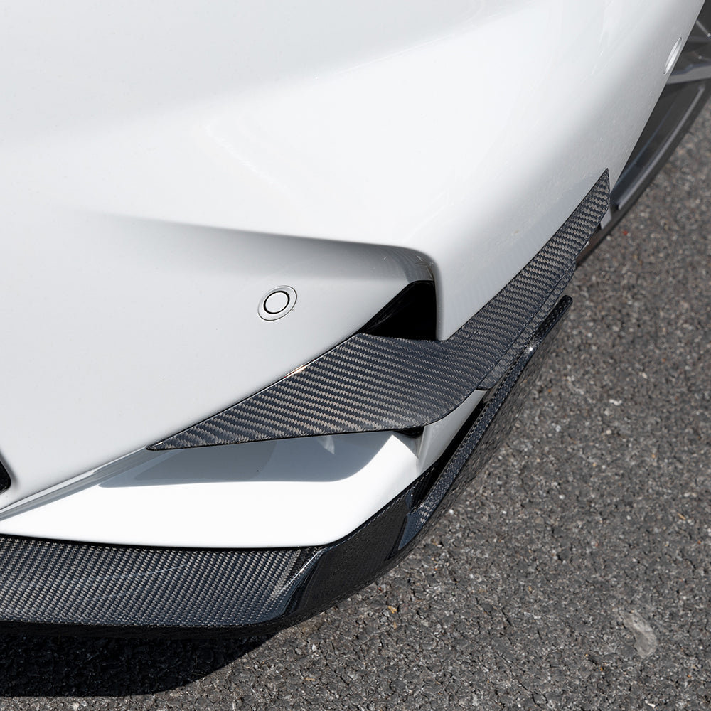 BMW M5 G90 Carbon Fibre Front Canards - prepreg dry carbon track upgrade