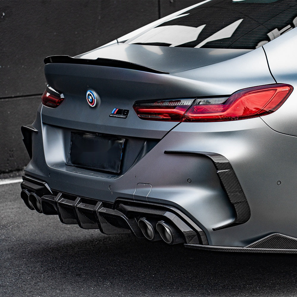BMW M8 F92 Carbon Fibre Rear Bumper Insert - prepreg gloss finish track-inspired upgrade