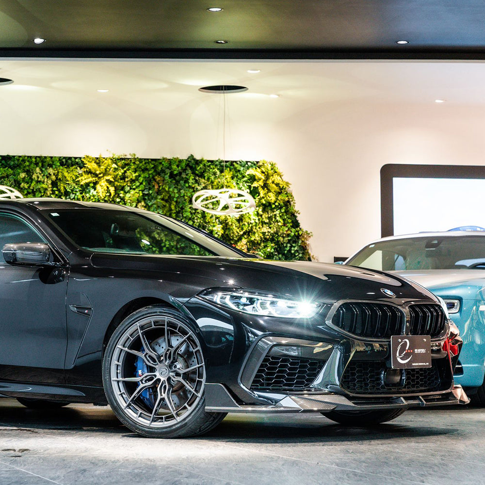 BMW M8 F9x Carbon Fibre Front Lip - prepreg track-inspired front splitter upgrade