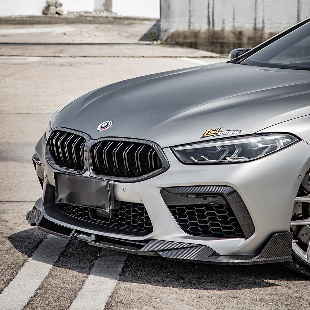 BMW M8 F9x Carbon Fibre Front Lip - prepreg track-inspired front splitter upgrade