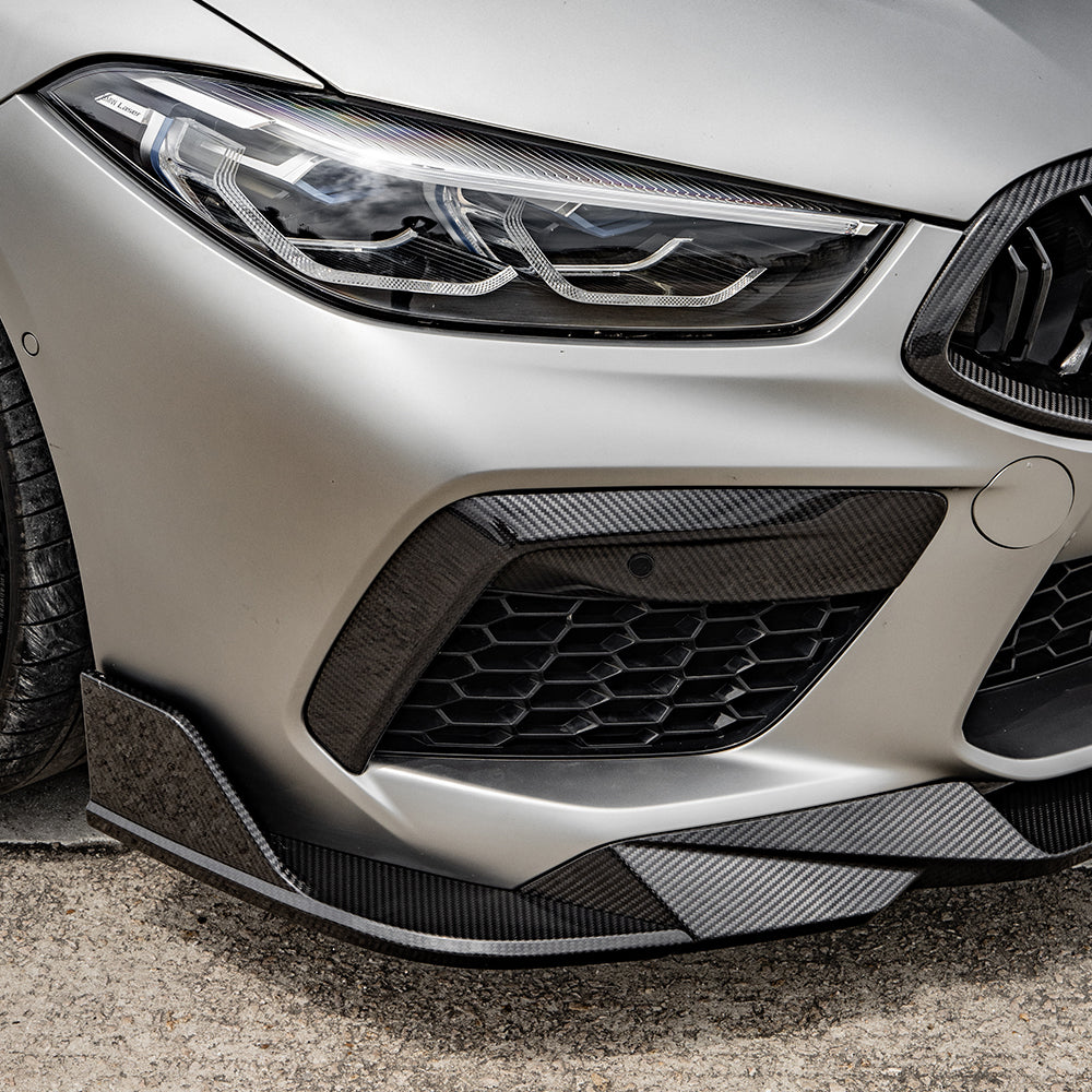 BMW M8 F9x Carbon Fibre Front Lip - prepreg track-inspired front splitter upgrade