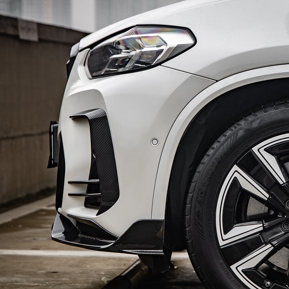BMW X3 G01 LCI Carbon Fibre Front Vent Trims - prepreg gloss finish front bumper upgrade
