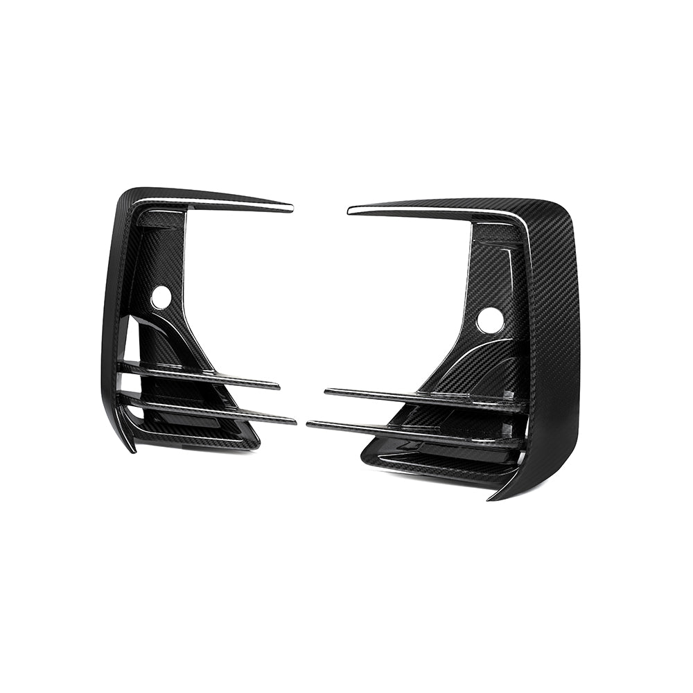 BMW X3 G01 LCI Carbon Fibre Front Vent Trims - prepreg gloss finish front bumper upgrade