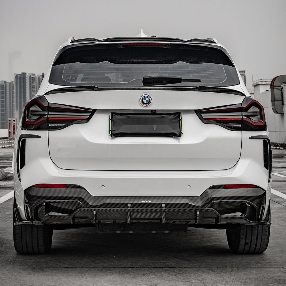 BMW X3 G01 Prepreg Carbon Fibre Top Spoiler - seamless OEM-style fitment with gloss finish