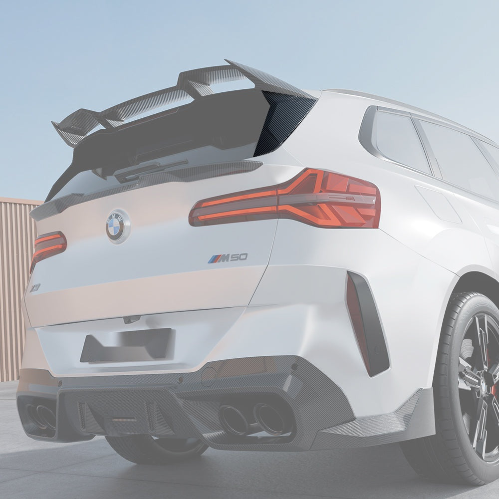 BMW X3 G45 Prepreg Carbon Fibre Rear Window Fins - gloss finish aerodynamic trim upgrade