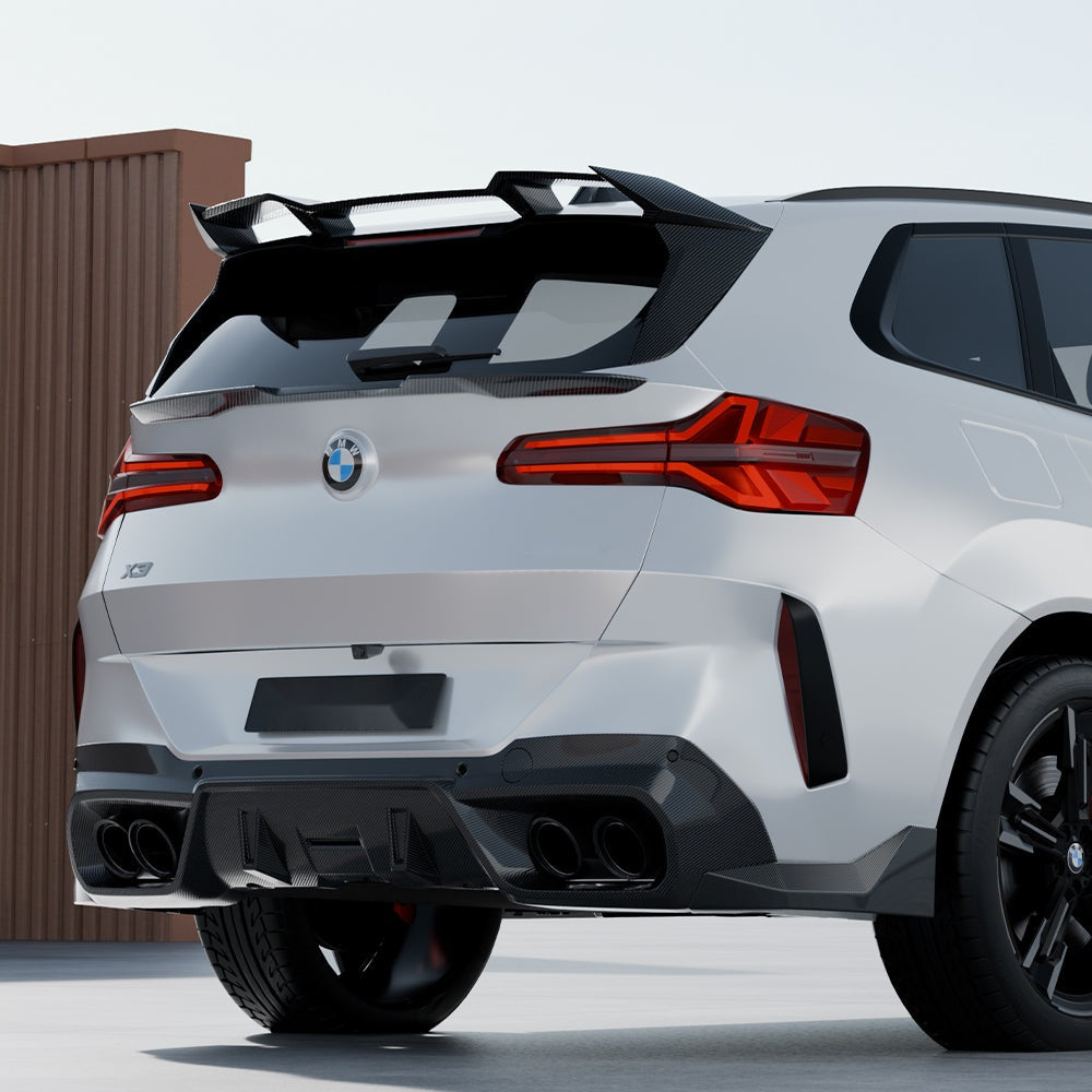 BMW X3 G45 Prepreg Carbon Fibre Rear Window Fins - gloss finish aerodynamic trim upgrade