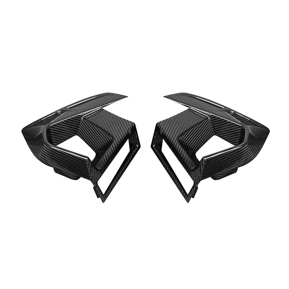 BMW X3M F97 LCI Carbon Fibre Air Ducts - prepreg gloss front fascia upgrade