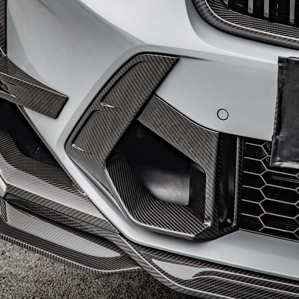 BMW X3M F97 LCI Carbon Fibre Air Ducts - prepreg gloss front fascia upgrade