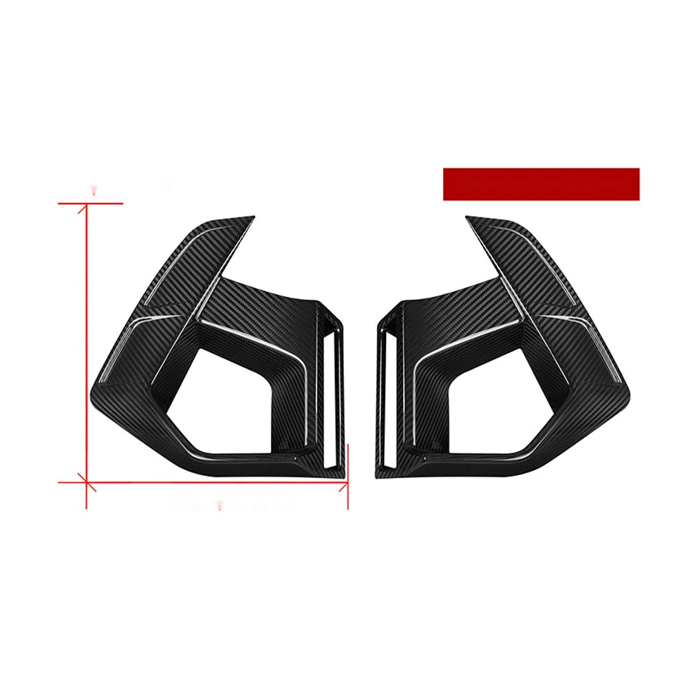 BMW X3M F97 LCI Carbon Fibre Air Ducts - prepreg gloss front fascia upgrade