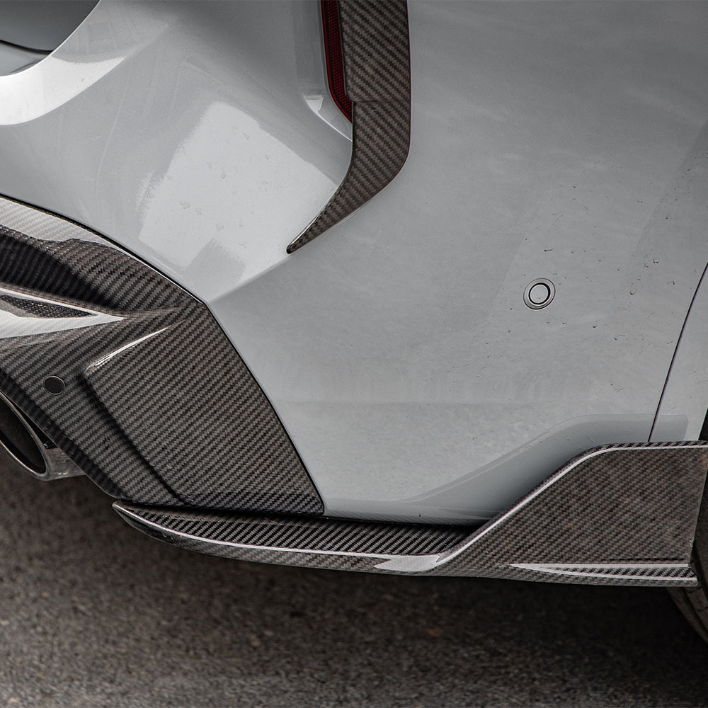 BMW X3M F97 LCI Carbon Fibre Rear Diffuser - prepreg triple blade aggressive rear upgrade