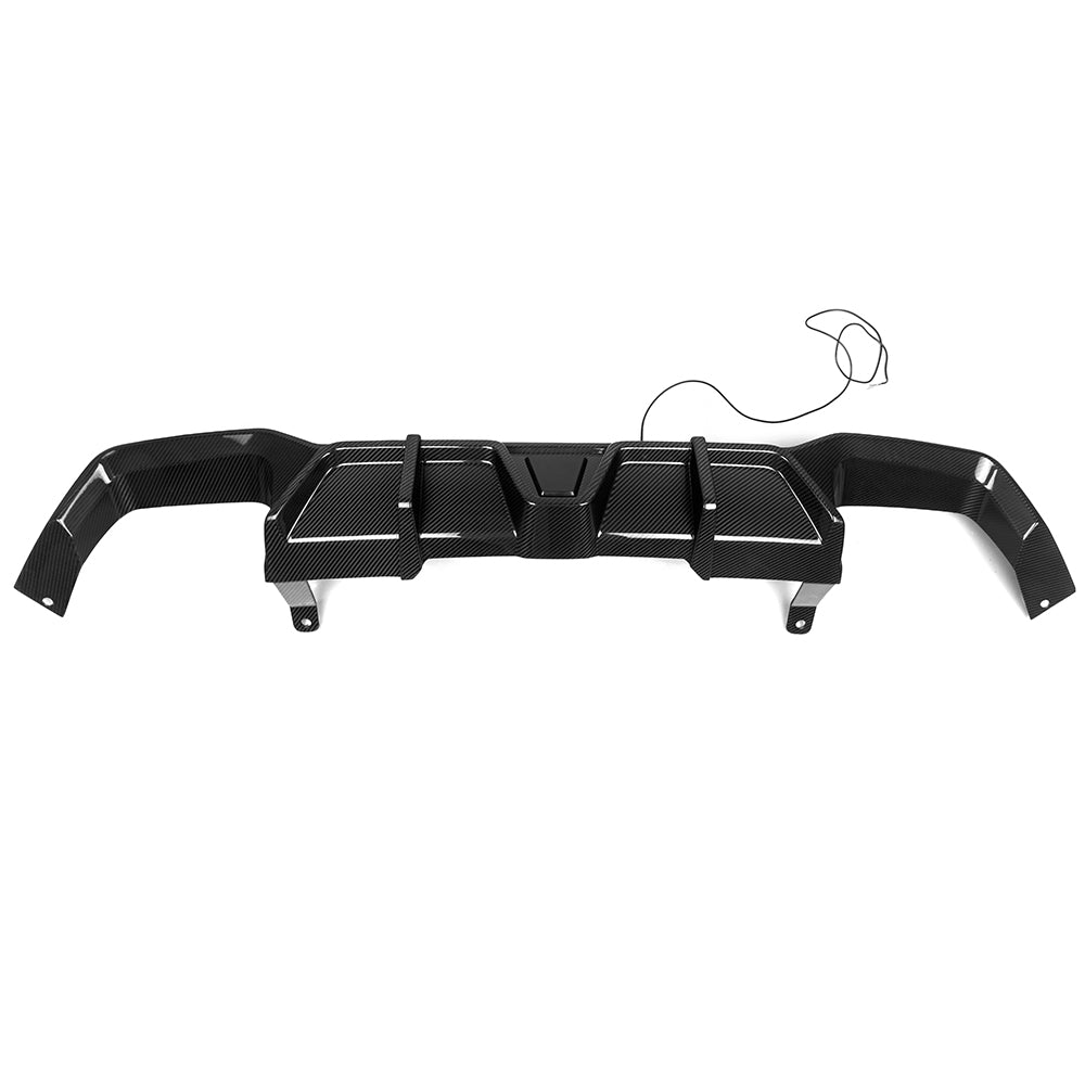 BMW X4 G02 LCI Carbon Fibre Rear Diffuser with Brake Light - prepreg aerodynamic upgrade
