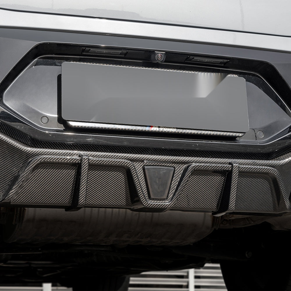 BMW X4M F98 Facelift Carbon Fibre Rear Diffuser with Brake Light - prepreg gloss finish
