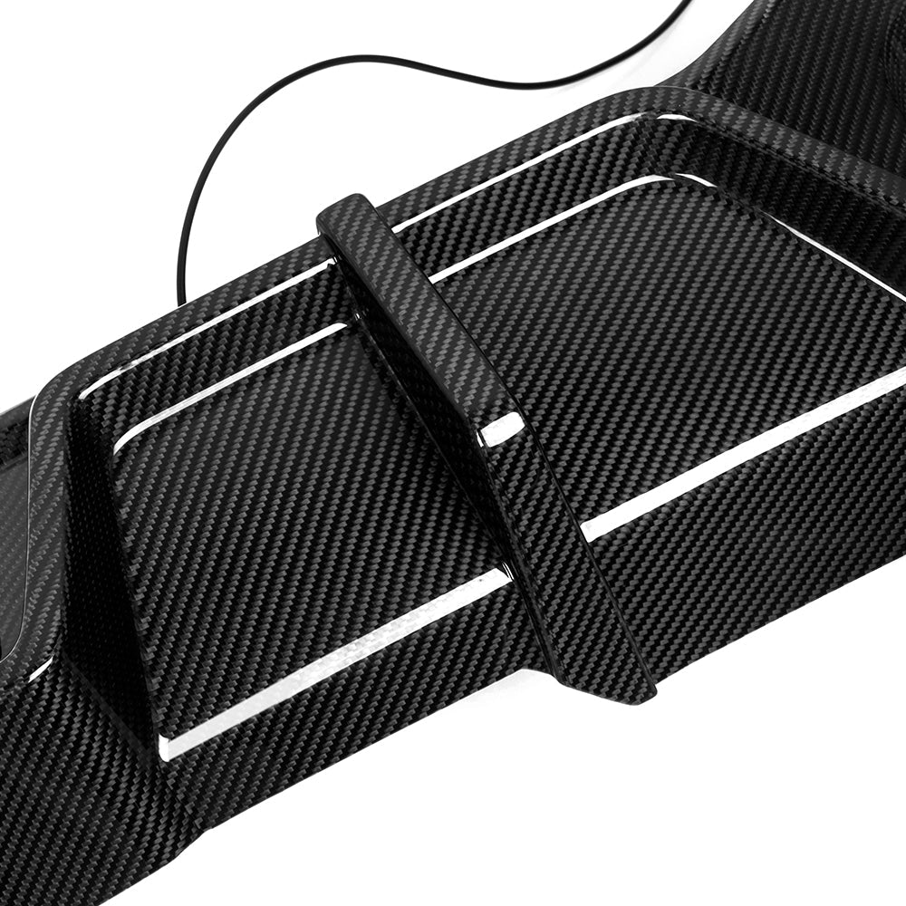 BMW X4M F98 Facelift Carbon Fibre Rear Diffuser with Brake Light - prepreg gloss finish