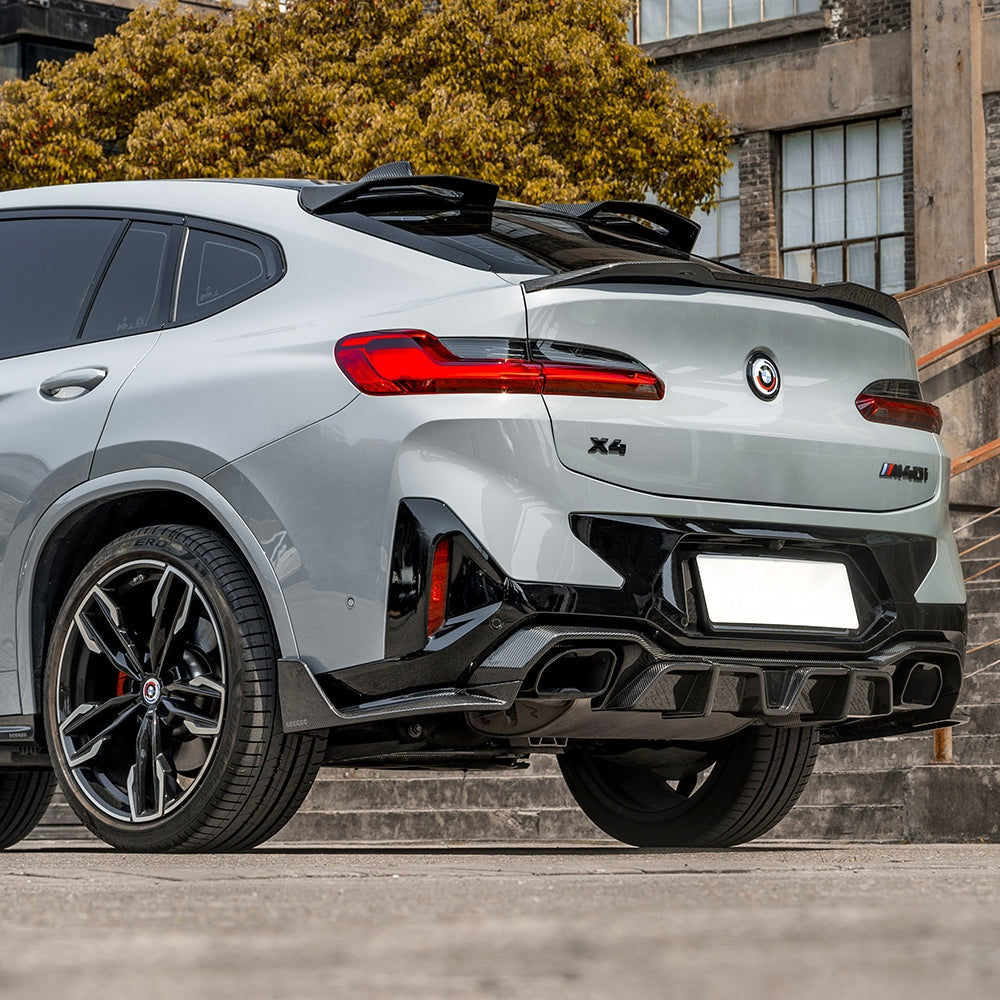 BMW X4M F98 Prepreg Carbon Fibre Top Spoiler - dual-vent aerodynamic upgrade