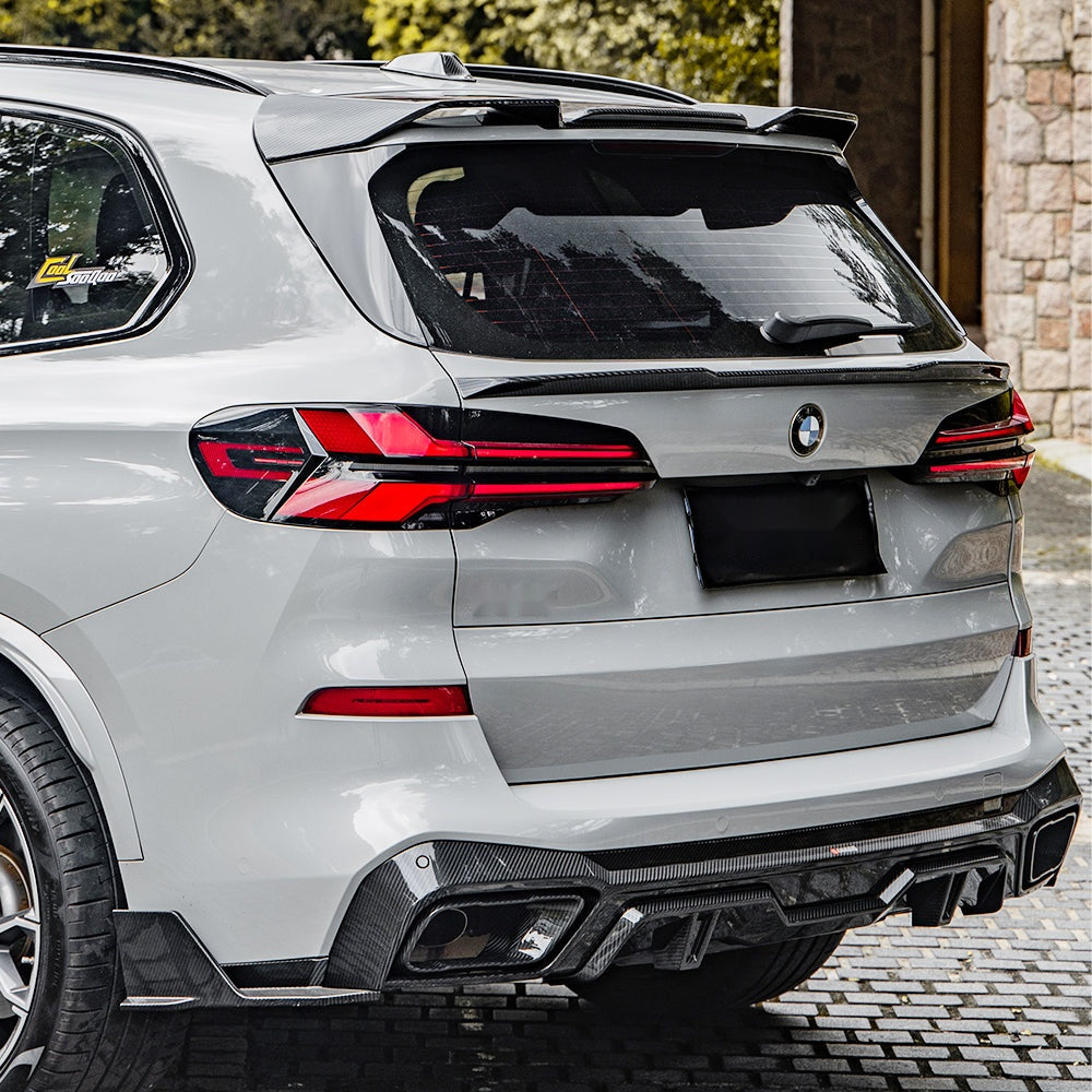 BMW X5 G05 Prepreg Carbon Fibre Rear Spoiler - gloss finish boot lid upgrade
