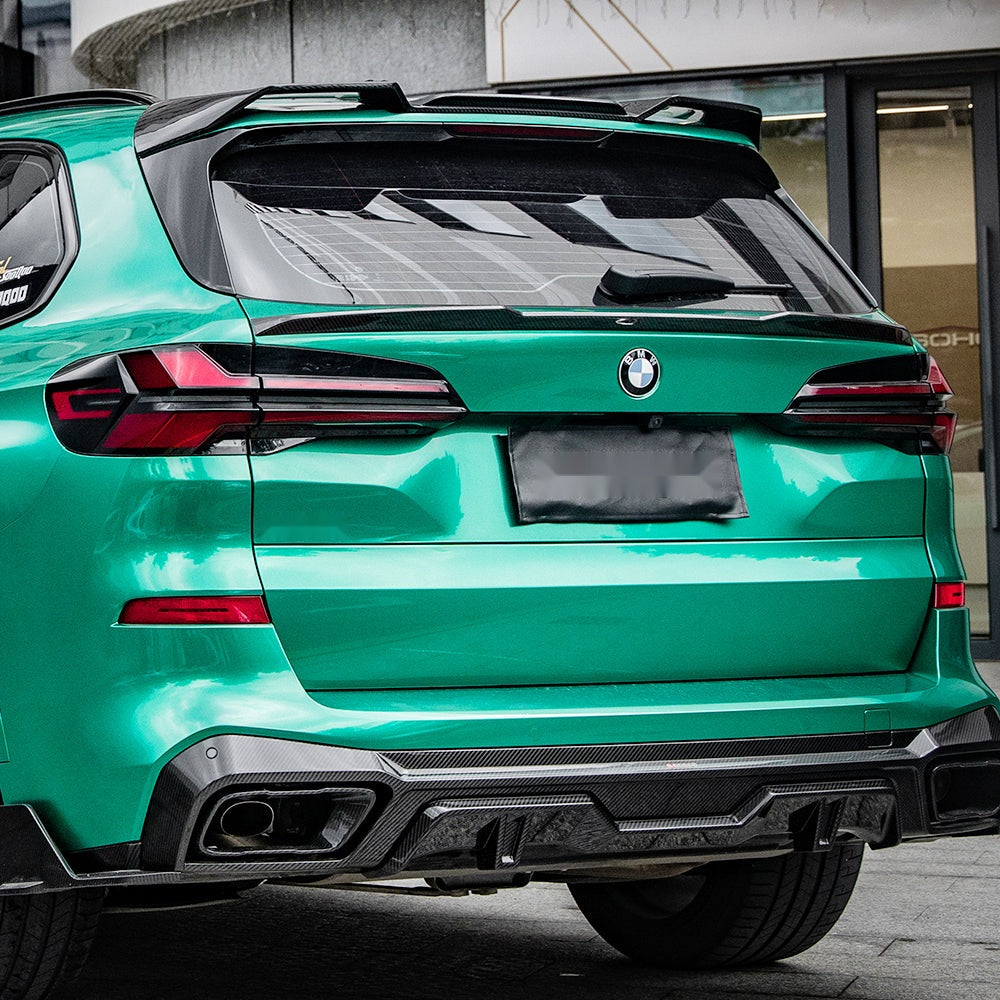 BMW X5 G05 Prepreg Carbon Fibre Top Spoiler - dual-vent design gloss finish roofline upgrade