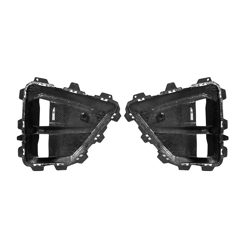 BMW X5M F95 LCI Carbon Fibre Air Duct - prepreg weave with gloss clearcoat finish