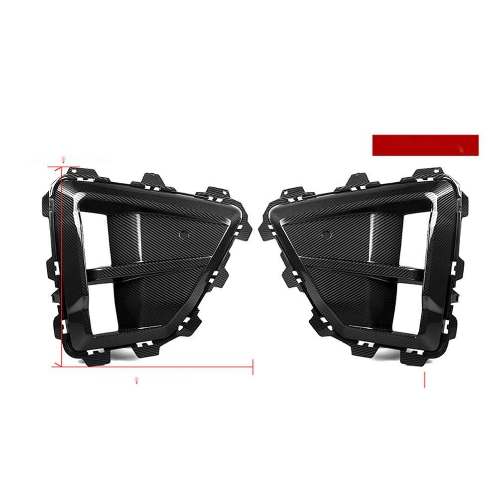BMW X5M F95 LCI Carbon Fibre Air Duct - prepreg weave with gloss clearcoat finish