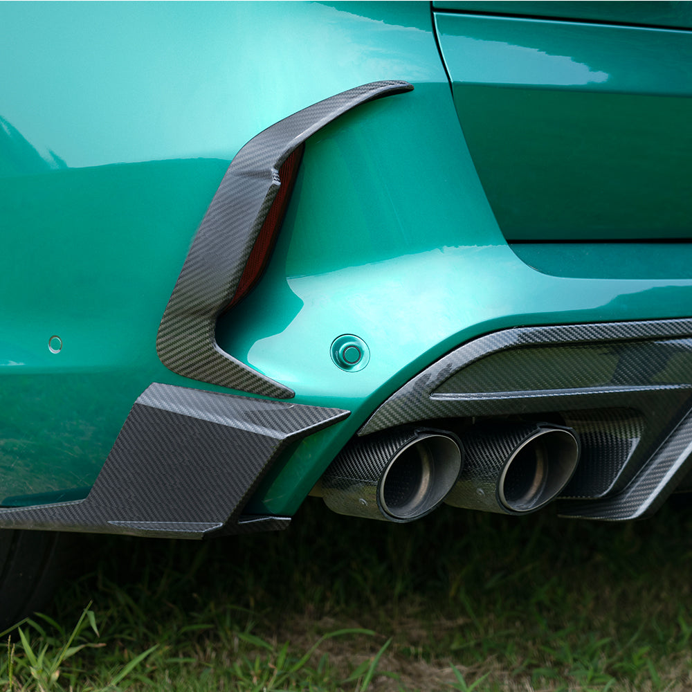 BMW X5M F95 Prepreg Carbon Fibre Rear Diffuser with Integrated Brake Light - aggressive aerodynamic upgrade
