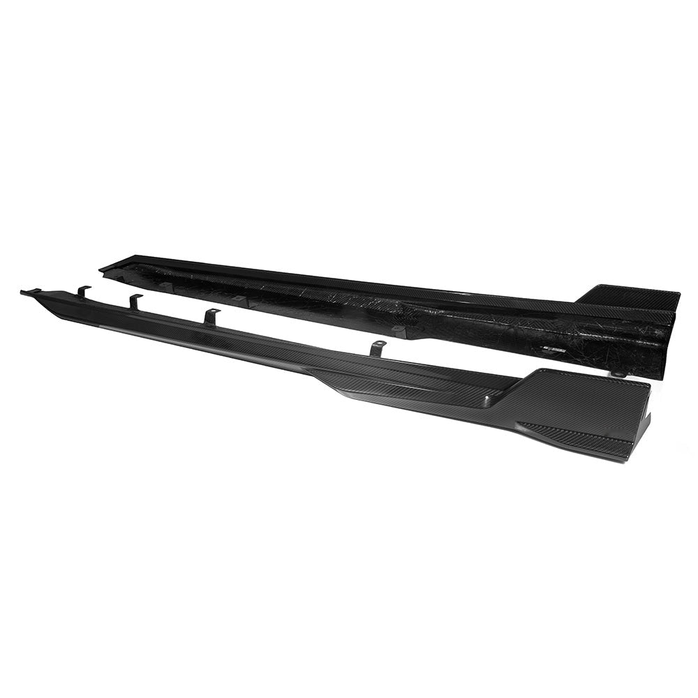 BMW X5M F95 Prepreg Carbon Fibre Side Skirts - aggressive aerodynamic upgrade with gloss finish