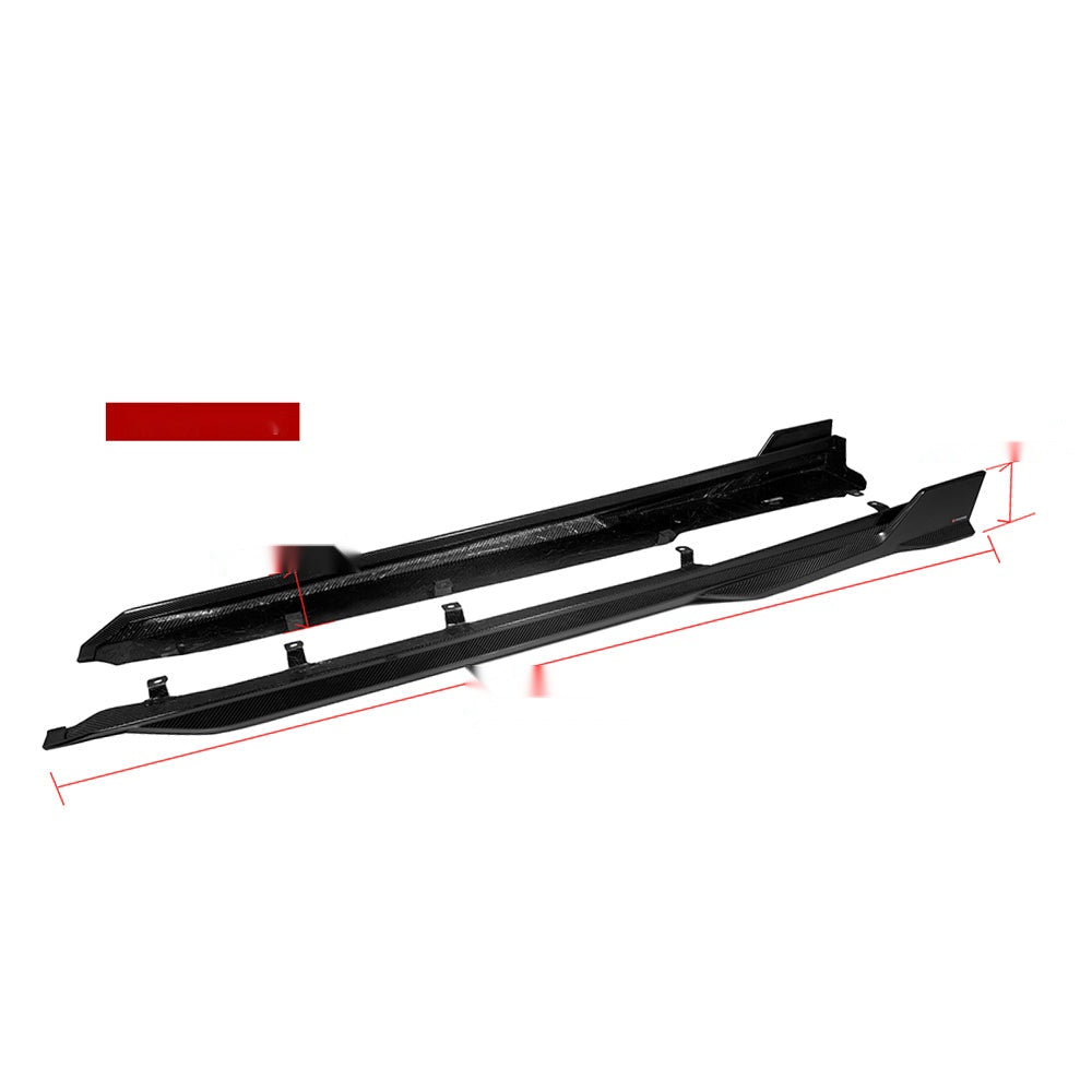 BMW X5M F95 Prepreg Carbon Fibre Side Skirts - aggressive aerodynamic upgrade with gloss finish