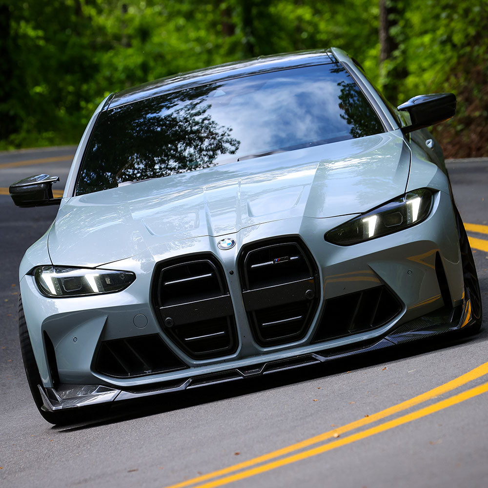 BMW M3 M4 G8x Prepreg Carbon Fibre Front Lip - aggressive aero upgrade for G80 G82