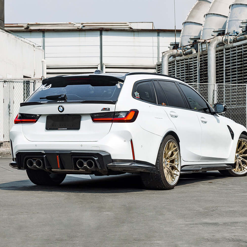 BMW M3 G80 Prepreg Carbon Fibre Rear Diffuser with Integrated Brake Light