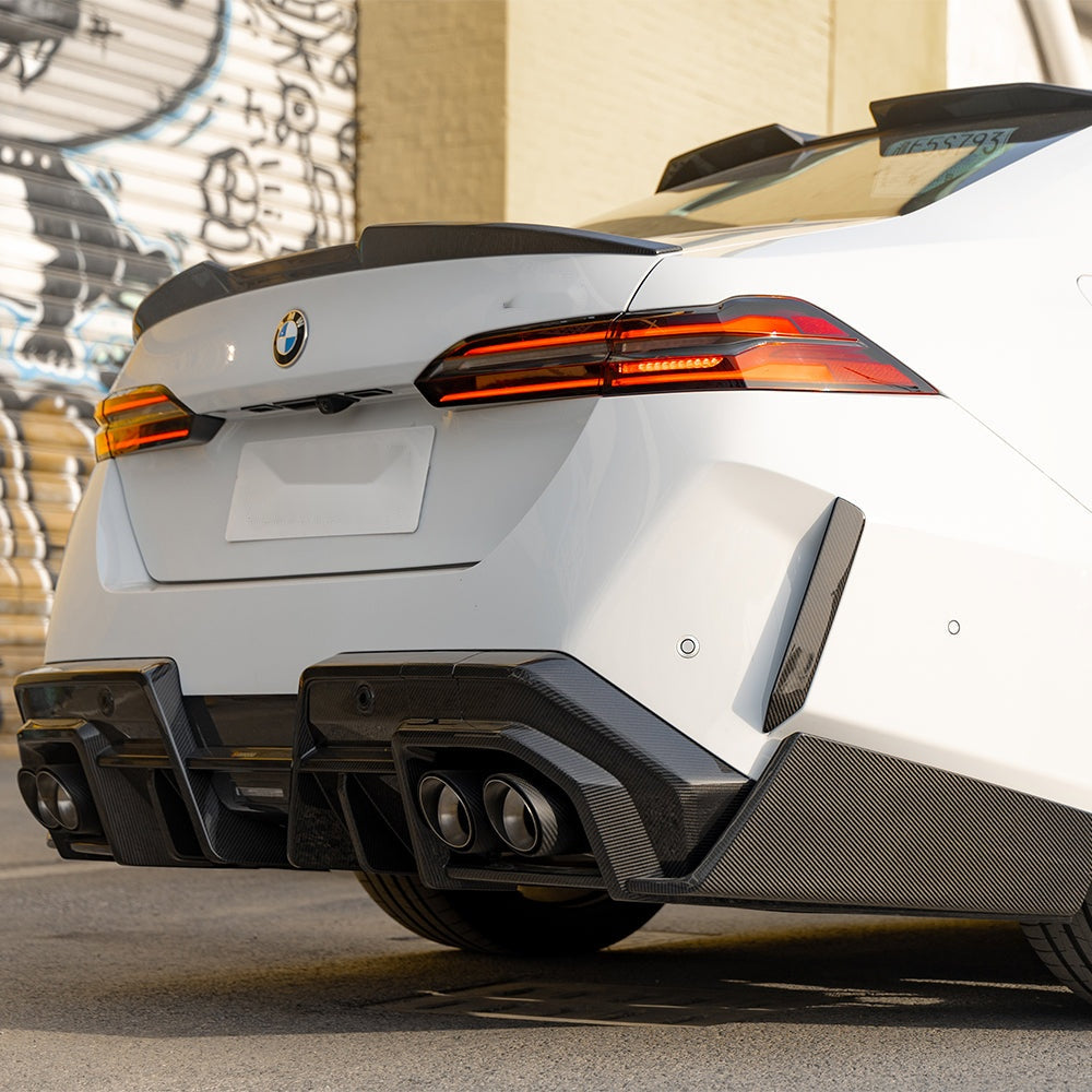 BMW M5 G90 G99 Prepreg Carbon Fibre Rear Diffuser - aggressive track-inspired aerodynamic upgrade