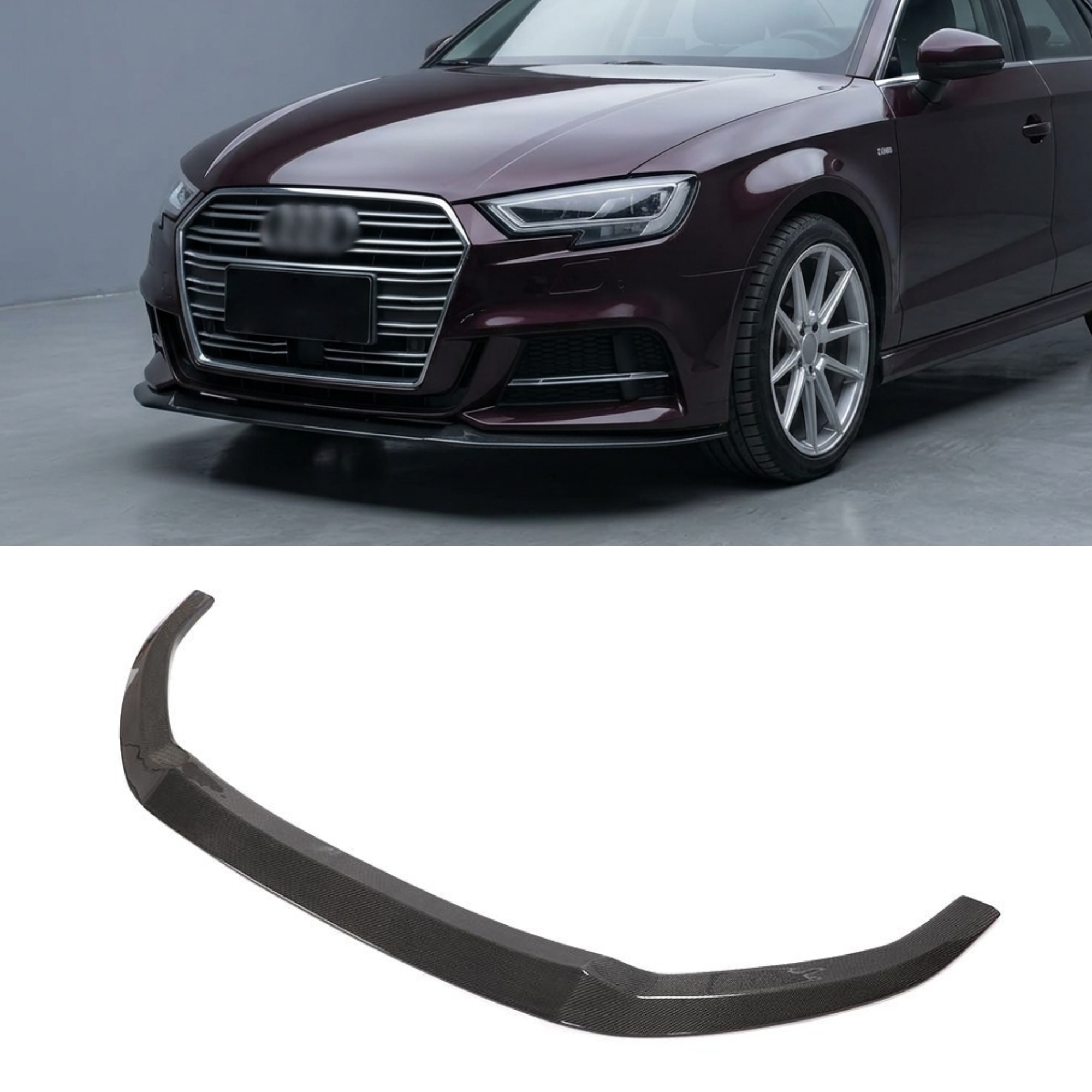 Audi A3 S-Line/S3 Sedan 8V.5 Carbon Fiber Front Splitter Lip