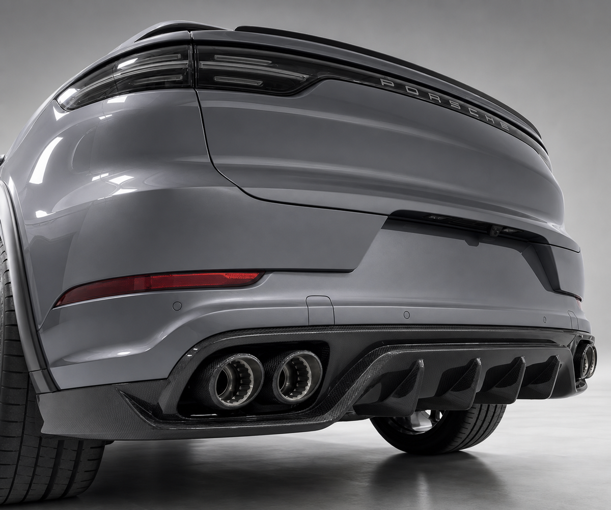 Porsche Cayenne 9YA Carbon Fibre Rear Bumper Diffuser