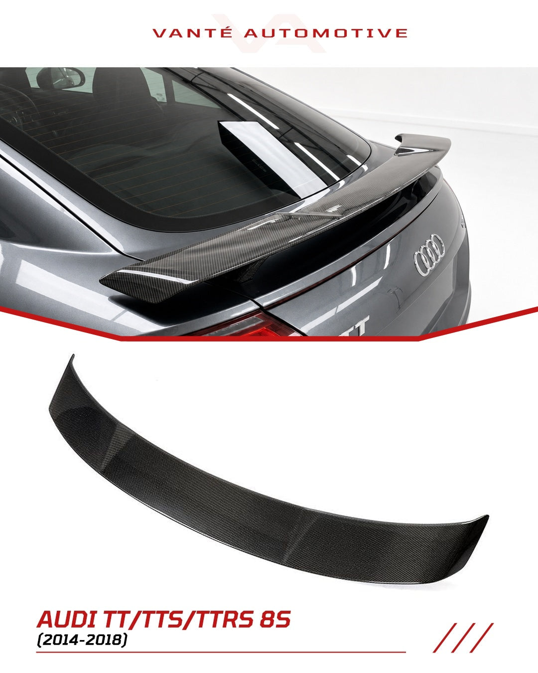 Audi TT/TTS/TTRS 8S (MK3) Carbon Fiber Heckspoiler OEM