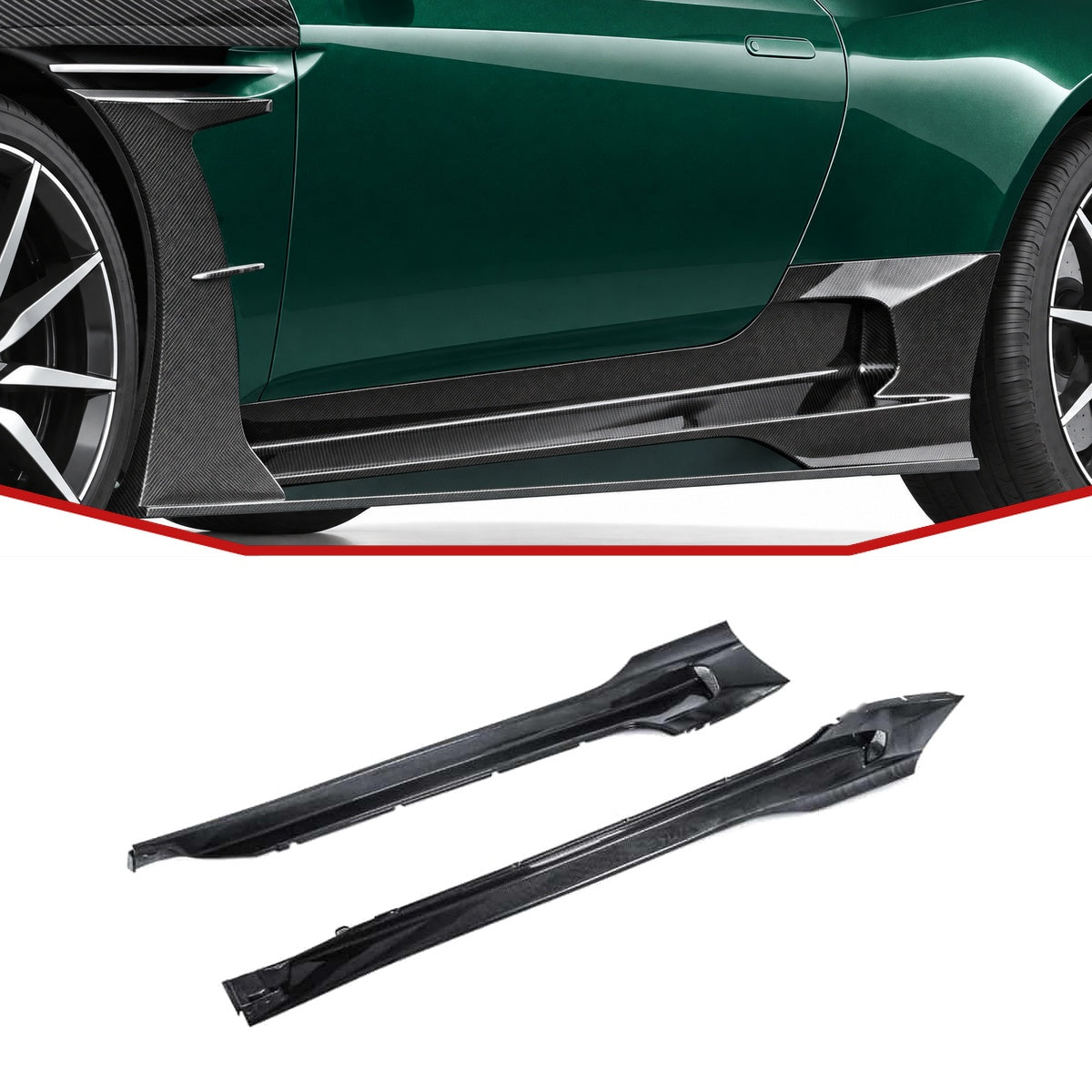 Aston Martin DB11 Carbon Fibre Upper Side Skirts