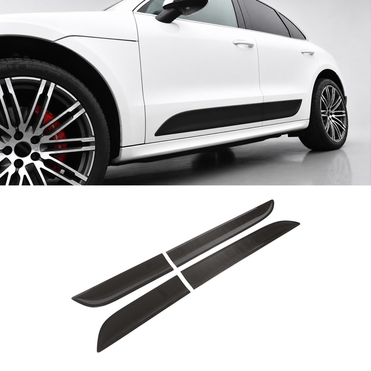 Porsche Macan 95B Carbon Fibre Side Door Trims