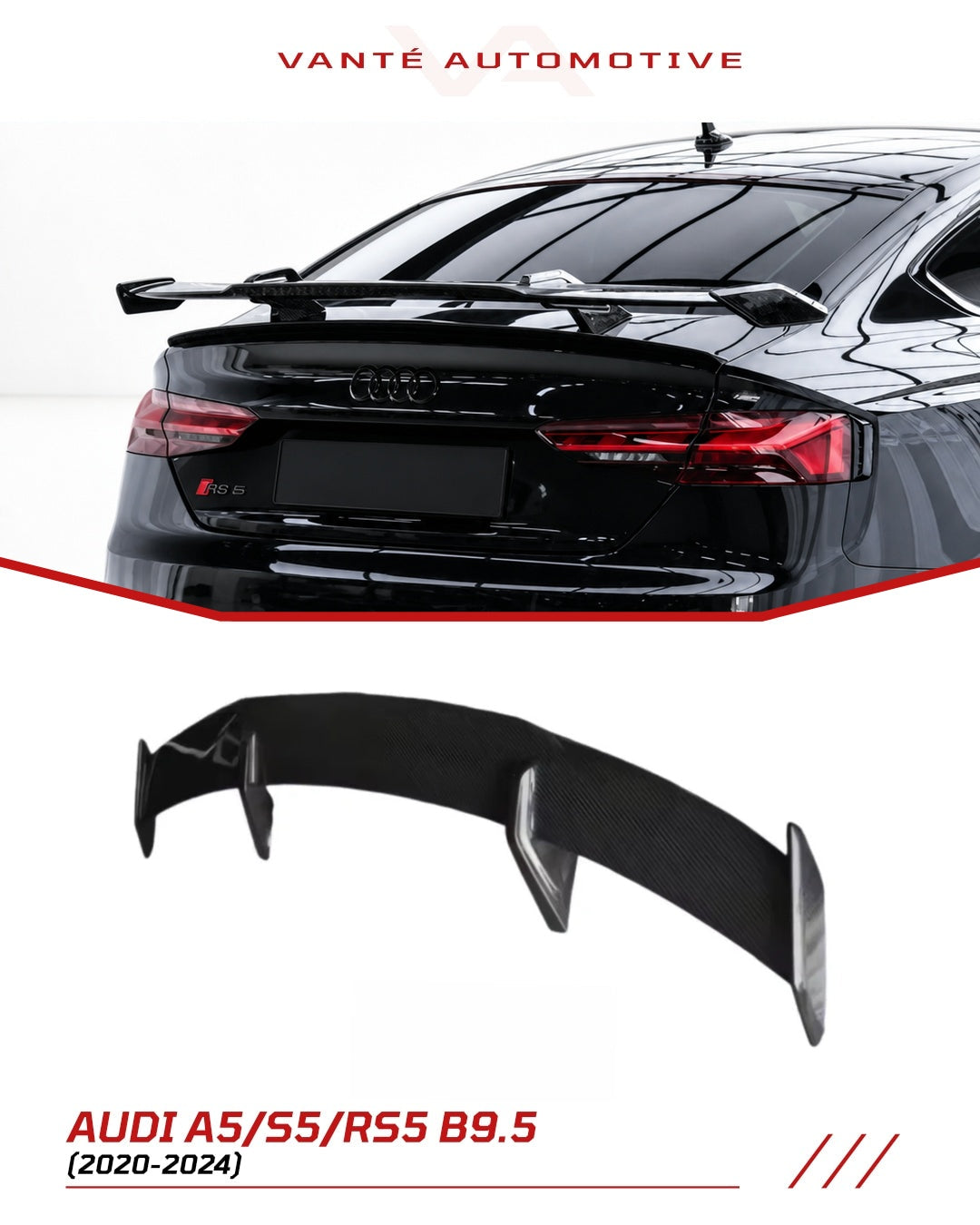 Audi A5/S5/RS5 B9.5 Carbon Fiber Rear Wing