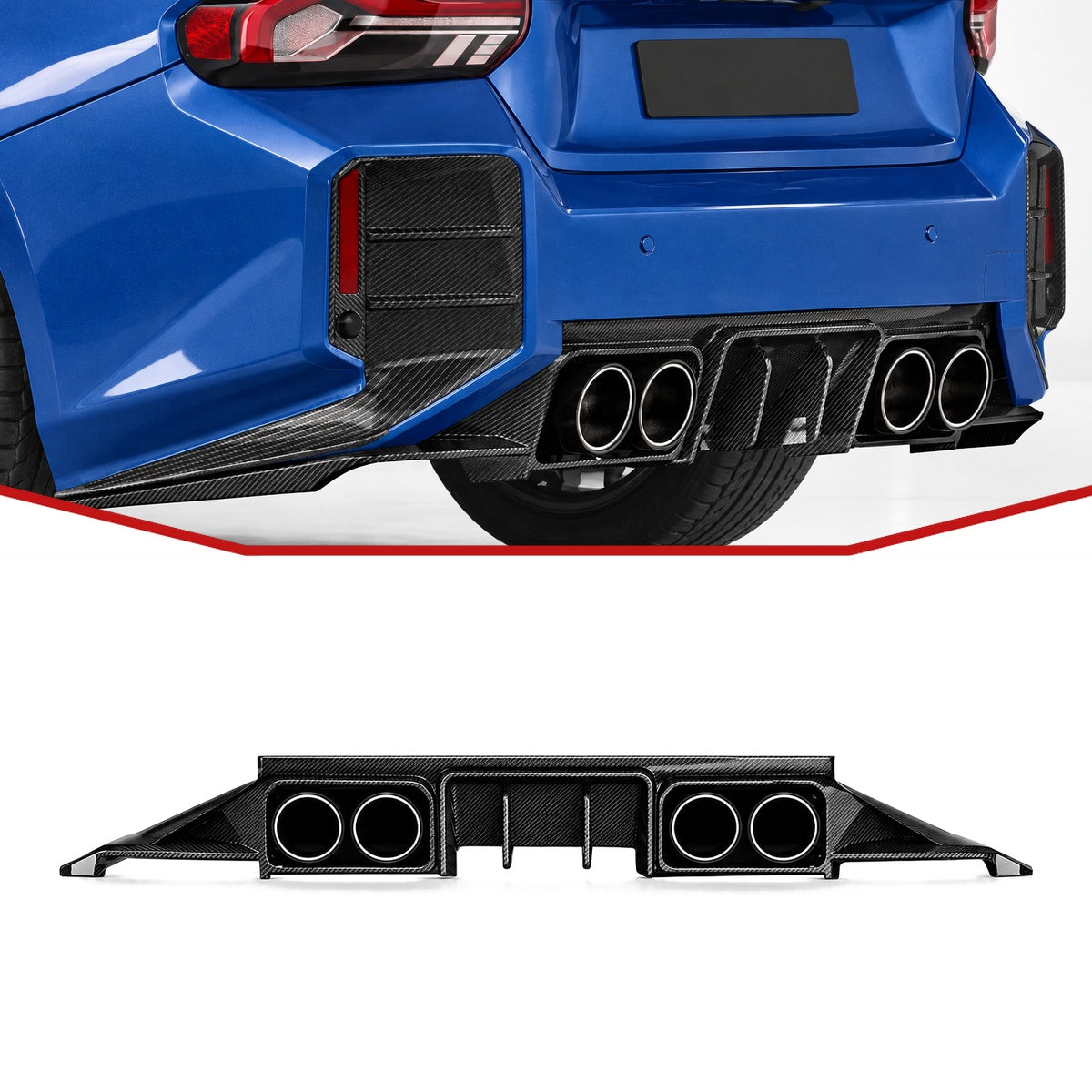 BMW M2 G87 Carbon Fibre Rear Diffuser Ver.2