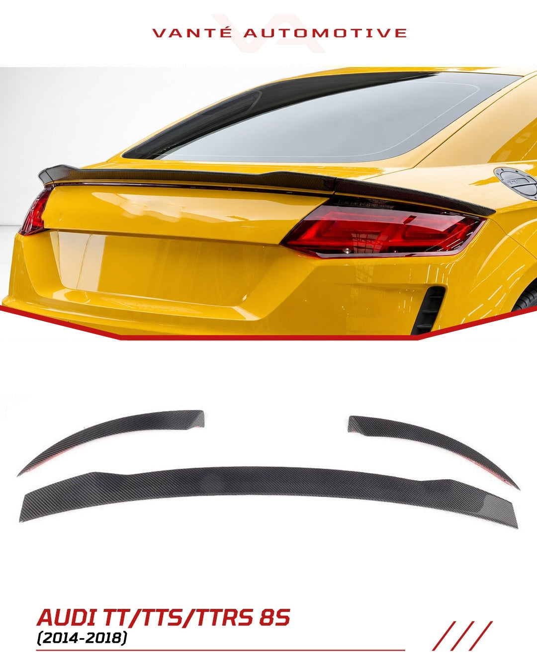 Audi TT/TTS/TTRS 8S (MK3) Kohlefaser-Heckspoiler