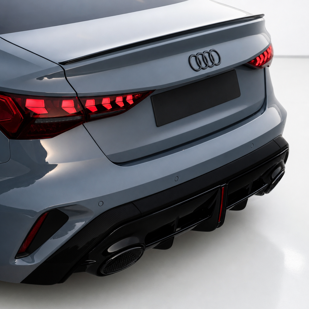 Audi A3 8Y 2025+ Rear Diffuser Replacement RS3 Style