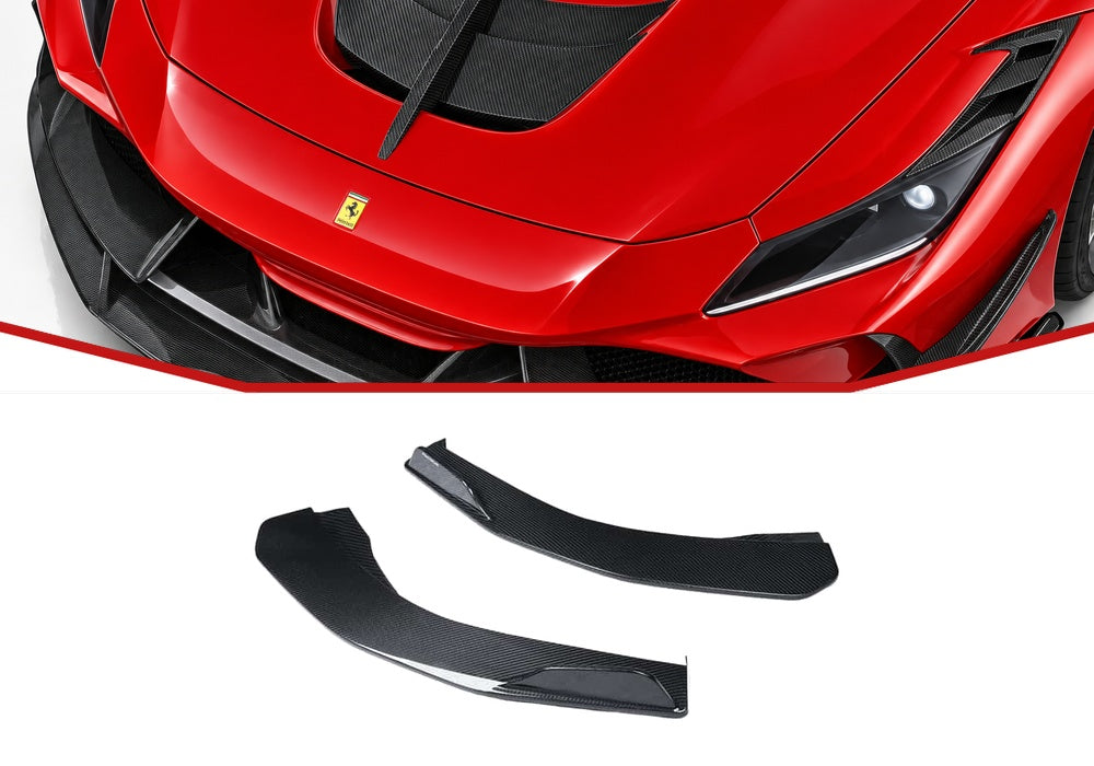 Ferrari F8 Tributo Carbon Fibre Front Corner Splitter