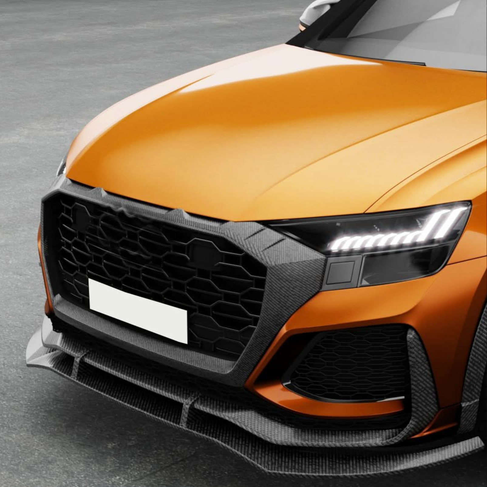 Audi RSQ8 4M Carbon Fibre Front Lip Splitter image 2