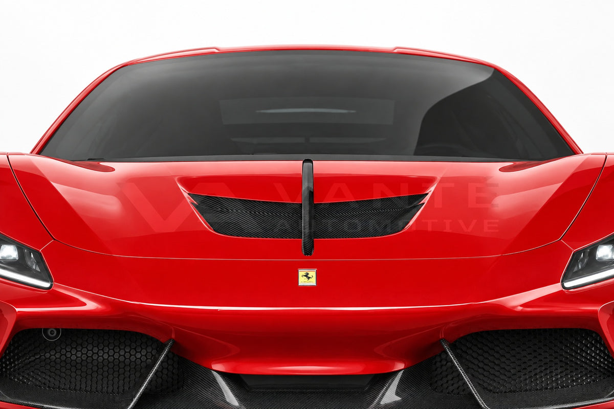 Ferrari F8 Tributo Carbon Fibre Hood Vent Trim – image 4